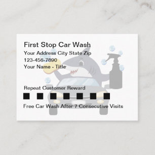Car Wash Customer Rewards Theme Visitekaartjes