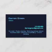 Car Wash Detailer Visitekaartje (Achterkant)