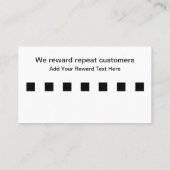 Car Wash Detailing Klantbeloningen Visitekaartjes (Achterkant)