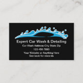 Car Wash Detailing Klantbeloningen Visitekaartjes (Voorkant)
