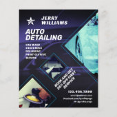 Car wash en detaillering blauw moderne Flyer (Achterkant)