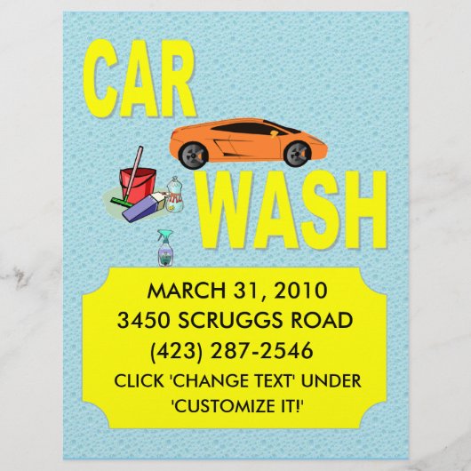 CAR WASH FLYER (Voorkant)