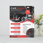 Car Wash Flyer Template (Staand voorkant)