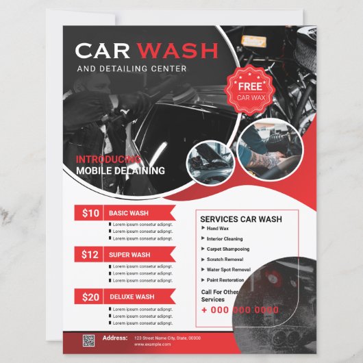 Car Wash Flyer Template (Voorkant)