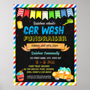 Car Wash Fundraiser sjabloon Poster