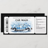 Car Wash Gift Certificate Kaart (Voorkant / Achterkant)