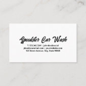 Car Wash Graphics | Soap Bubbles | Auto Service Visitekaartje (Achterkant)