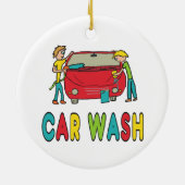 Car Wash Keramisch Ornament (Achterkant)