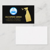 Car Wash Logo| Schoonmaakservice Goud Visitekaartj Visitekaartje (Voorkant / Achterkant)