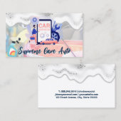 Car Wash Logo | zeepschuim | Automatische services Visitekaartje (Voorkant / Achterkant)