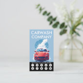 Car Wash Loyalty Punch Card (Staand voorkant)