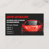 Car Wash Professional Auto Detailing QR Code Visitekaartje (Voorkant)