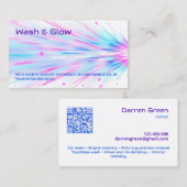 Car Wash QR Visitekaartje (Voorkant / Achterkant)