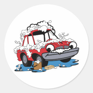 Car Wash Ronde Sticker