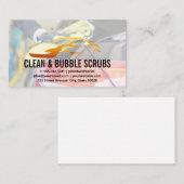 Car Wash Soap Bubbles Logo | Automatische services Visitekaartje (Voorkant / Achterkant)