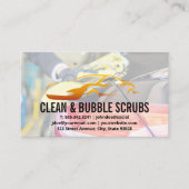 Car Wash Soap Bubbles Logo | Automatische services Visitekaartje (Voorkant)