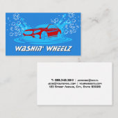 Car Wash Splash Logo | Zeepbellen Visitekaartje (Voorkant / Achterkant)