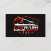 Car Wash Spray Logo | Auto Cleaning Care Visitekaartje (Voorkant)