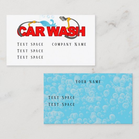 Car Wash Visitekaartje (Voorkant / Achterkant)