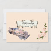 Car wedding Navy Floral Bridal Shower &Recipe All  Kaart (Voorkant)