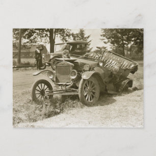 Car Wreck Marine City MI Juli 1930 -  Briefkaart