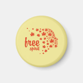 Cara del espíritu libre, otoño magneet