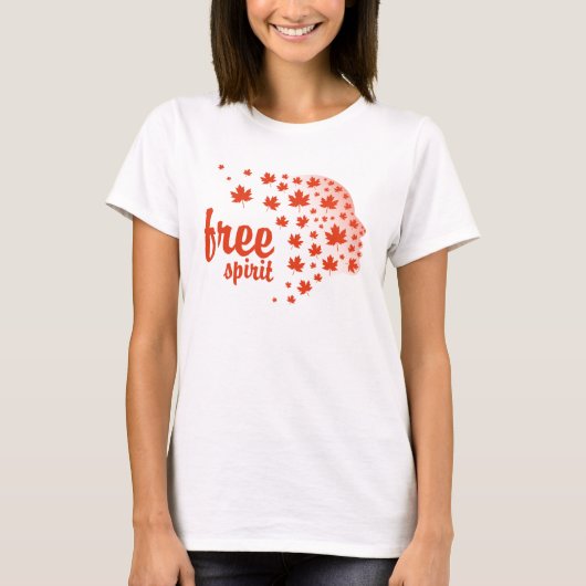 Cara del espíritu libre, otoño t-shirt (Voorkant)