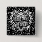 Cara Mia, Mon Cherie Vierkante Button 5,1 Cm (Voorkant)