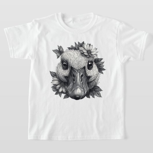 Cara the Goose with Flowers - Kids T-Shirt (Laagn)