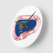 Carabiner van de vlag van Oregon Ronde Klok (Hoek)