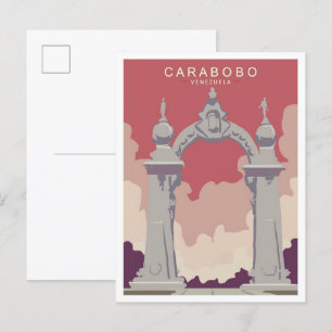 Carabobo Venezuela Art Vintage Travel Illustratie Briefkaart