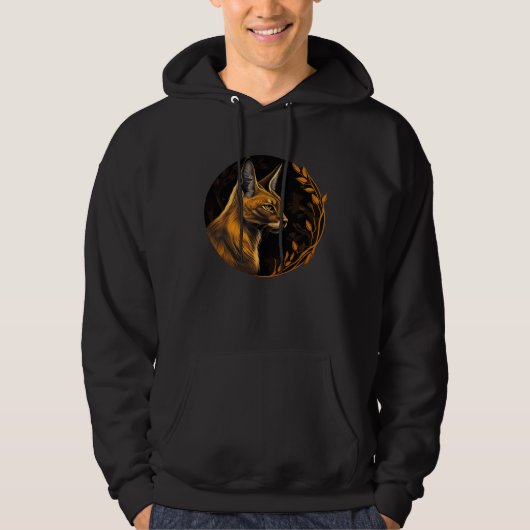 Caracal Animal  Wildlife Caracals  2 Hoodie (Voorkant)