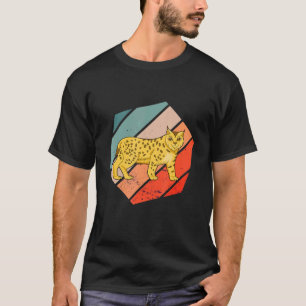 Caracal Cat Hexa Retro Caracal Lynx Hexago T-shirt