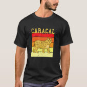 Caracal Cat Retro  Dier Wilde Cat Lynx Coa T-shirt (Voorkant)