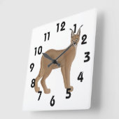 Caracal Clock Vierkante Klok (Hoek)