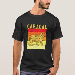 Caracal Kat Retro Vintage Dier Wilde Kat Lynx Jas T-shirt
