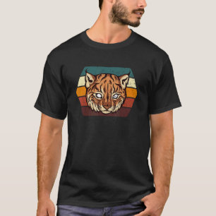Caracal Kat Retro Vintage Wilde Kat Lynx Bruine J T-shirt