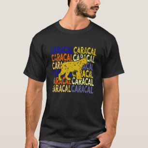 Caracal Kat Vintage Wilde Kat Lynx Gecoate Dier T-shirt