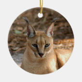 Caracal Lynx-kerstversiering Keramisch Ornament (Voorkant)
