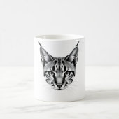 Caracal Majesty - Realistic Head Design T-shirt Koffiemok (Center)