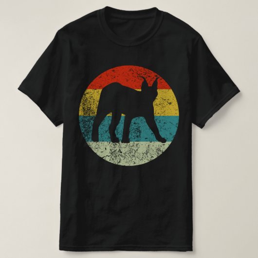 Caracal retro  silhouet 70s t-shirt (Design voorkant)