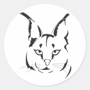Caracal Ronde Sticker