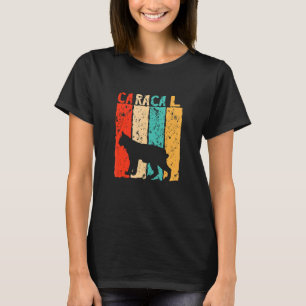 Caracal Sunset Lynx Wild Retro  Cat Caracal T-shirt