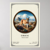 Caracal Zoologie Serie Poster (Voorkant)