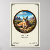 Caracal Zoologie Serie Poster (Voorkant)