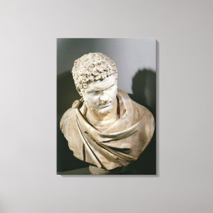 Caracalla, Roman marble cuirassed bust, 212-217 AD Canvas Afdruk