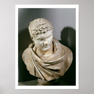 Caracalla, Roman marble cuirassed bust, 212-217 AD Poster