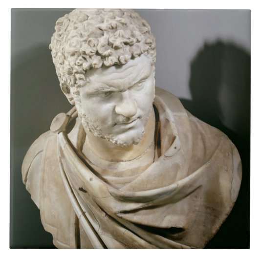 Caracalla, Roman marble cuirassed bust, 212-217 AD Tegeltje (Voorkant)