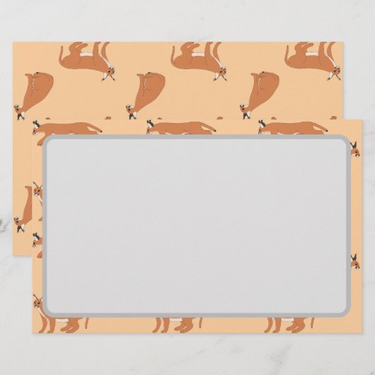 Caracals  briefpapier (Voorkant / Achterkant)