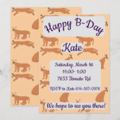 Caracals Happy Birthday Kaart (Voorkant / Achterkant)